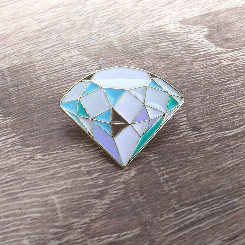 Diamond Geometric Enamel Pin